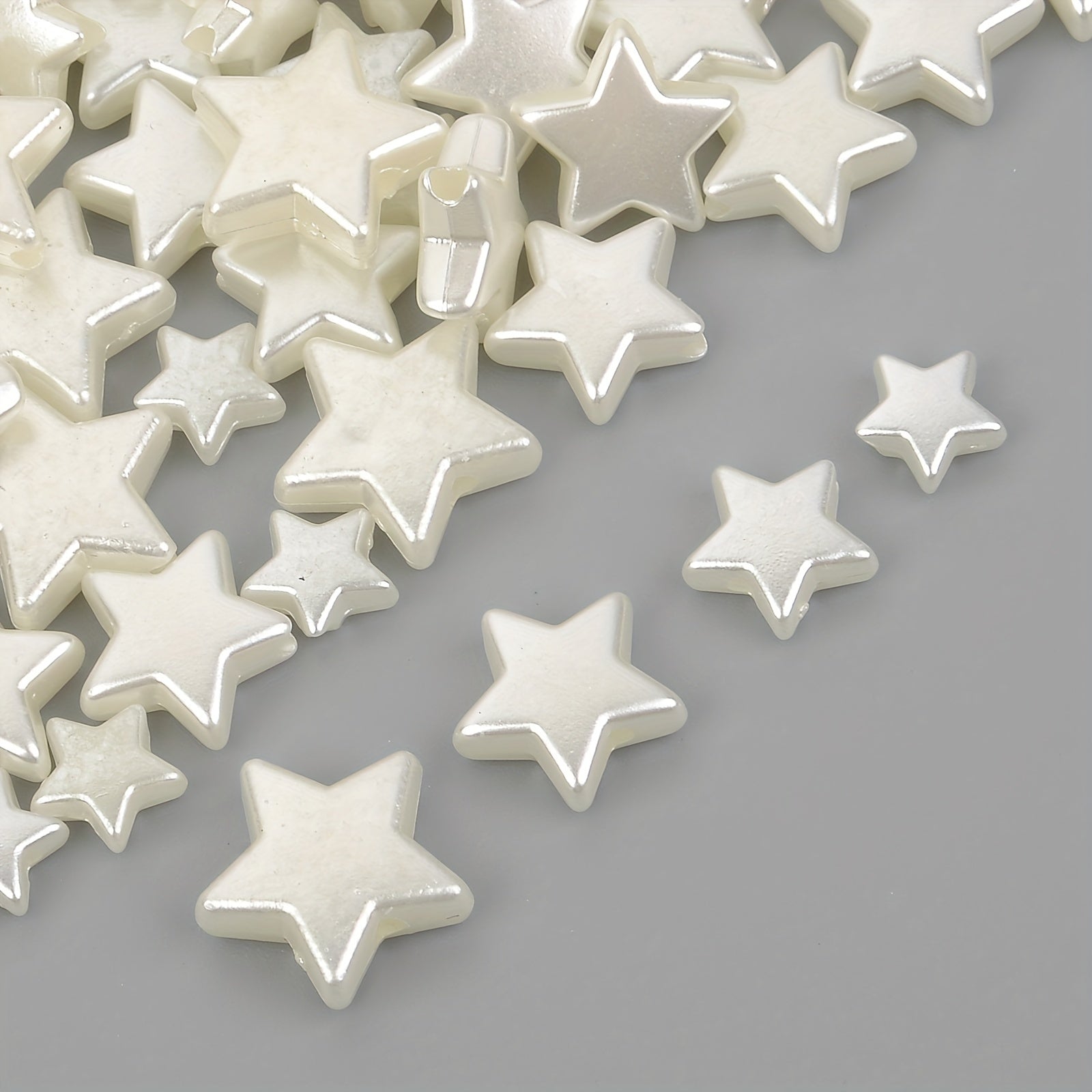 50pcs 8mm Star Acrylic Spacer Beads Jewelry Making DIY Bracelet Necklace