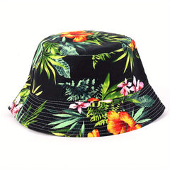 Boho Plant Printed Bucket Hat Lightweight Casual Basin Hat Unisex