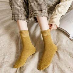 6 Pairs Comfy & Warm Solid Socks for Women