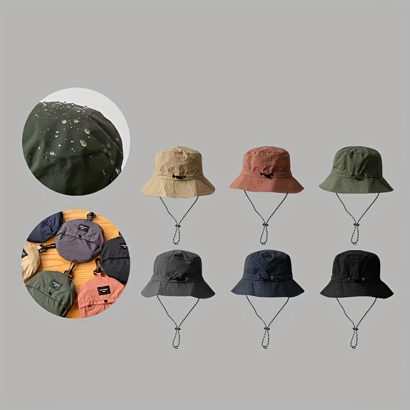 Waterproof Bucket Hat Packable Bag Basin Hat Quick drying