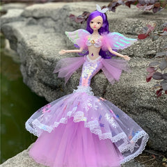 17'' Mermaid Doll Toy For Girls - Birthday Gift Pretend Play House Dress Up Toy