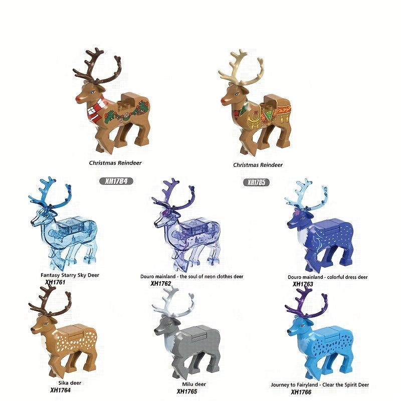 Christmas Deer Building Blocks Hand Puzzle Toys for Kids