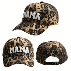 Leopard Print Baseball Cap Label Patch Lightweight Sun Hat