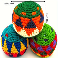 2pcs Crochet Geometric Pattern Sandbags Indoor & Outdoor Toys