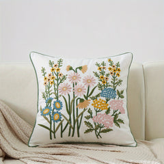 Daisy Embroidered Throw Pillowcase Cover 45x72cm