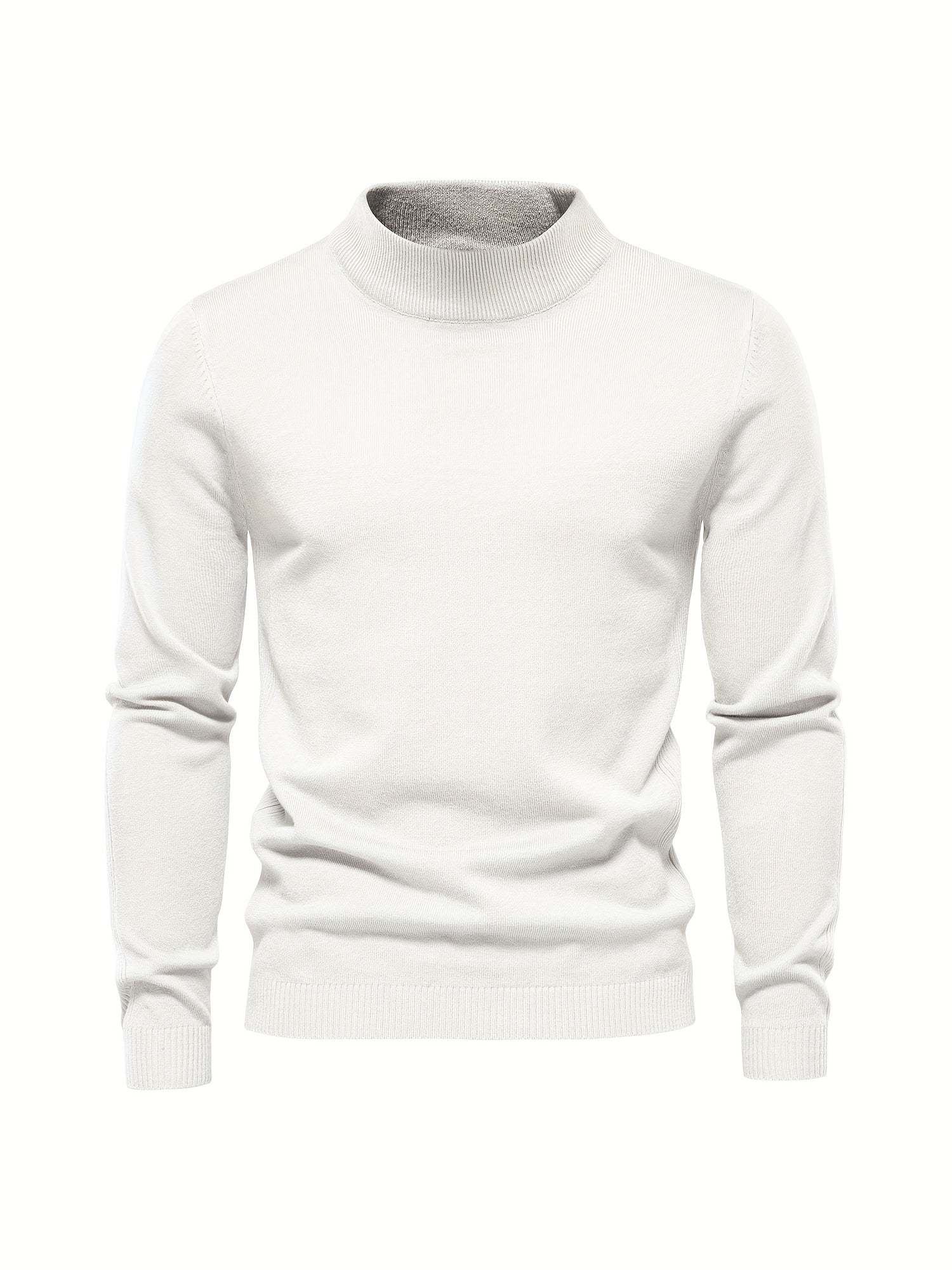 Men's Casual Warm Stand Collar Pullover Sweater