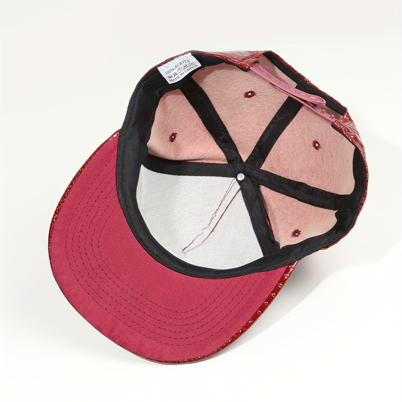 Dollar Label Snapback Hat Crocodile Pattern PU Leather Baseball Cap
