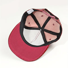 Dollar Label Snapback Hat Crocodile Pattern PU Leather Baseball Cap