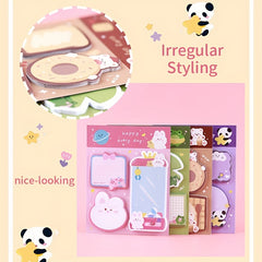 60sheets Special Shaped Sticky Notes Creative Cartoon Message Stickers