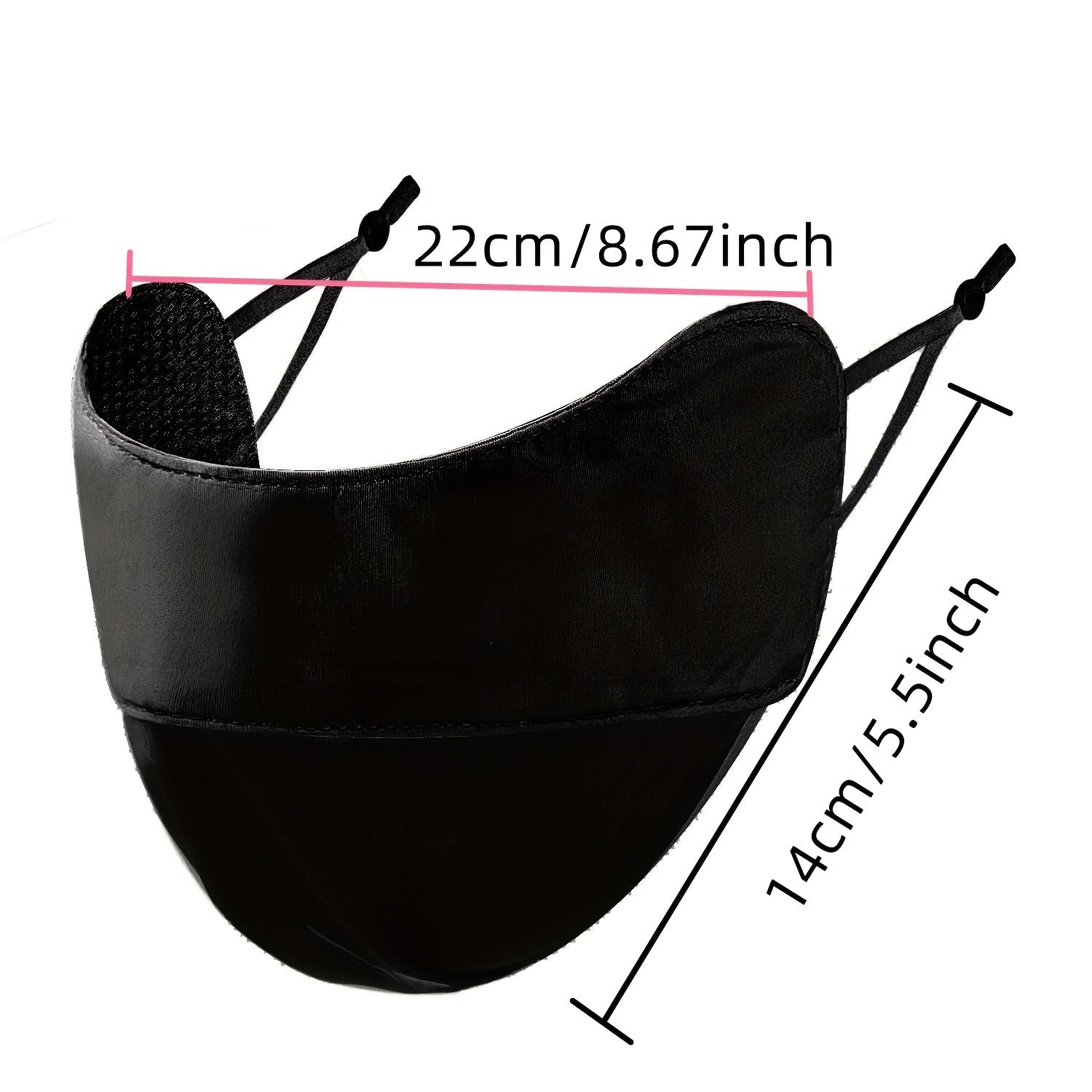 4pc Reusable Sunshade Face Mask Gradient UV Protection Washable Ice Silk