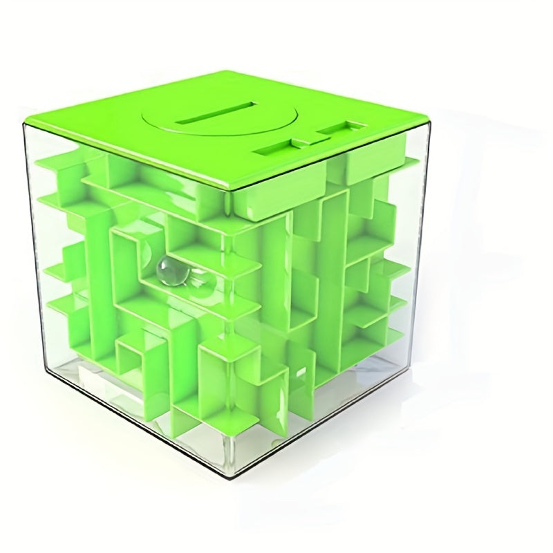 3D Stereo Maze Piggy Bank Puzzle Gift