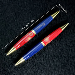 Thick Ballpoint Pen 2 Comfortable Writing Pens Metal Retractable