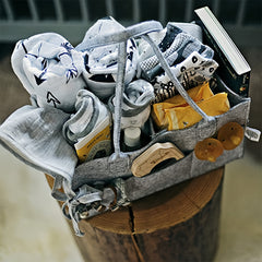 Gray Nursery Storage Box for Baby's Diapers, Nursery, Car