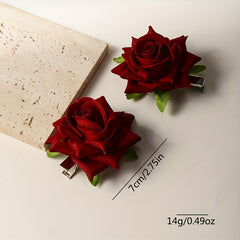 Large Rose Hair Clip Flower Duckbill Clip Hair Clip Girls Women