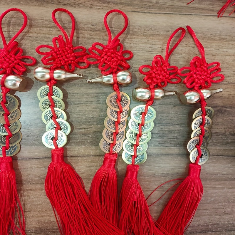 Copper Gourd Chinese Knot Tassel Car Bag Door Handle Decoration