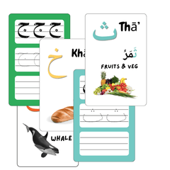 Arabic Alphabet Learning Kit Flashcards Marker Activity Cards