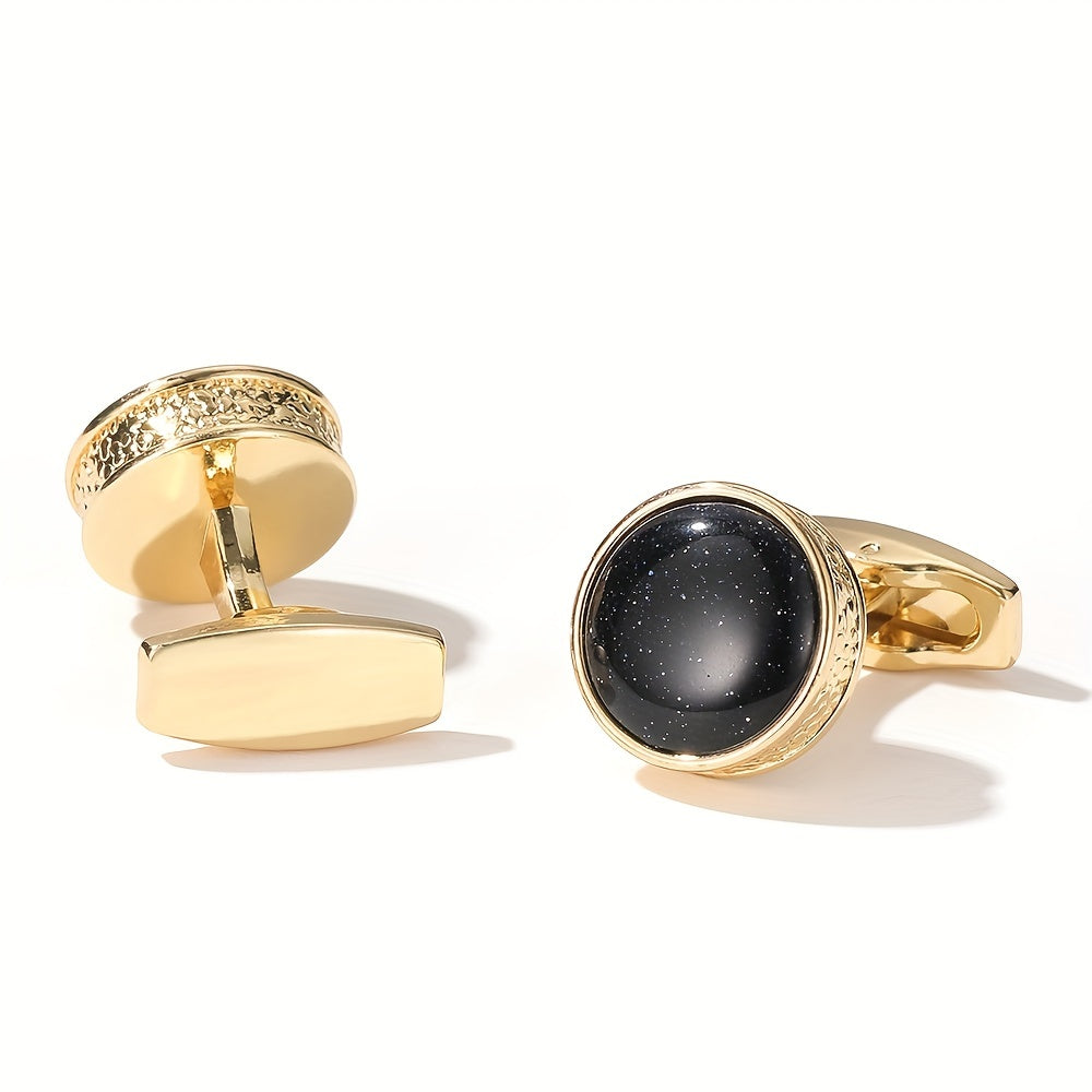 Round Shirt Cufflinks Classic Retro Cufflinks Suit Decoration for Women And Men