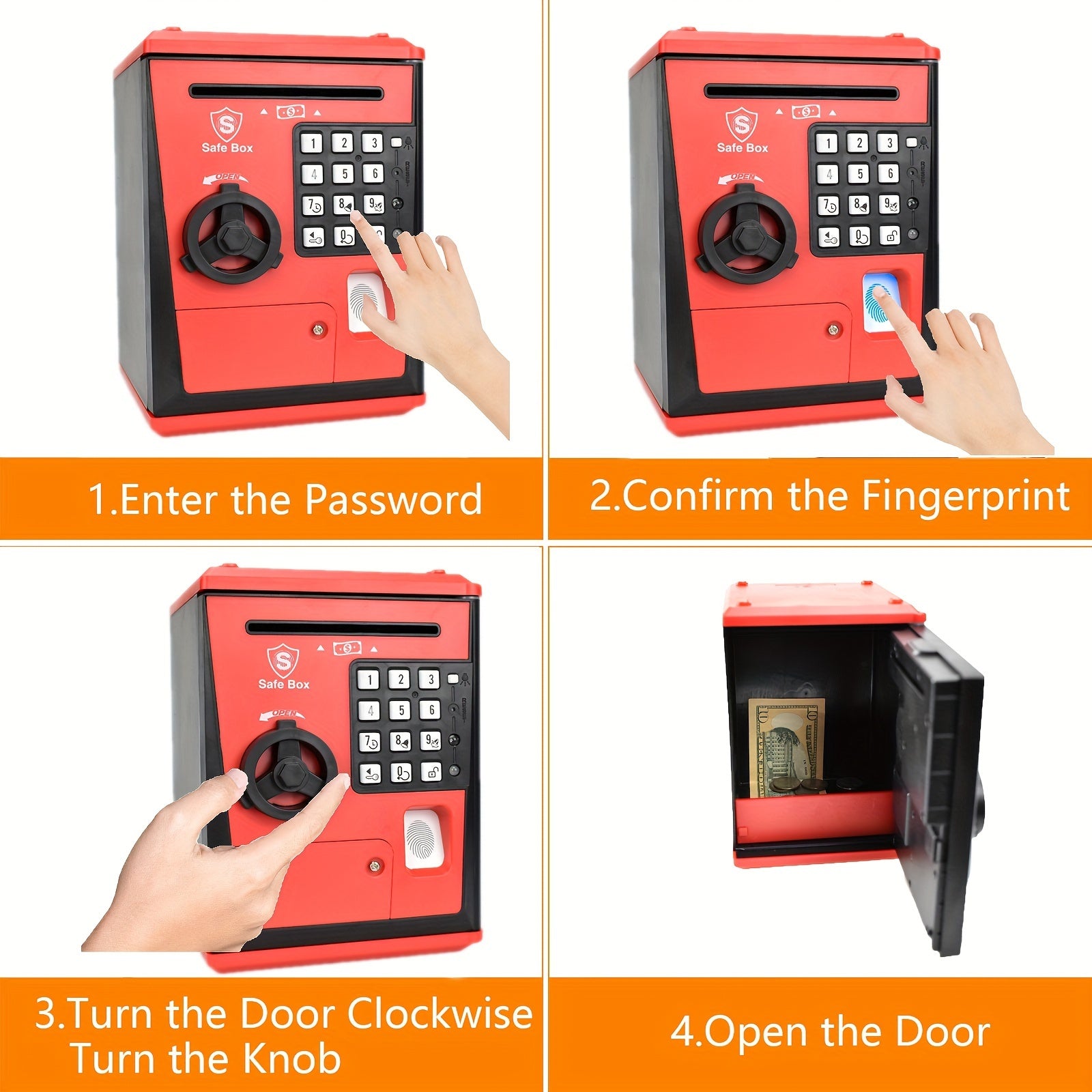 Kids Electronic Piggy Bank Safe Box Password Birthday Halloween Christmas