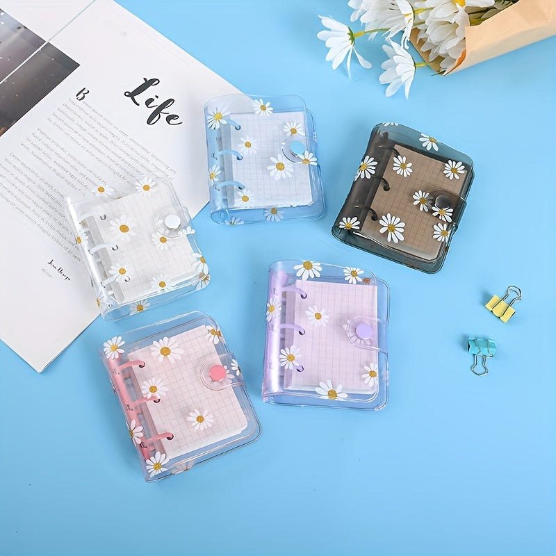 Mini Transparent 3 Ring Binder Covers with 80 Sheets