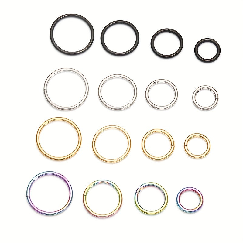 Men's Stainless Steel Closed Ring for Body Piercing