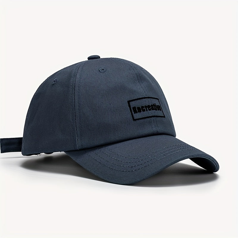 Embroidered Letter Retro Peaked Cap Soft Top Sun Hat