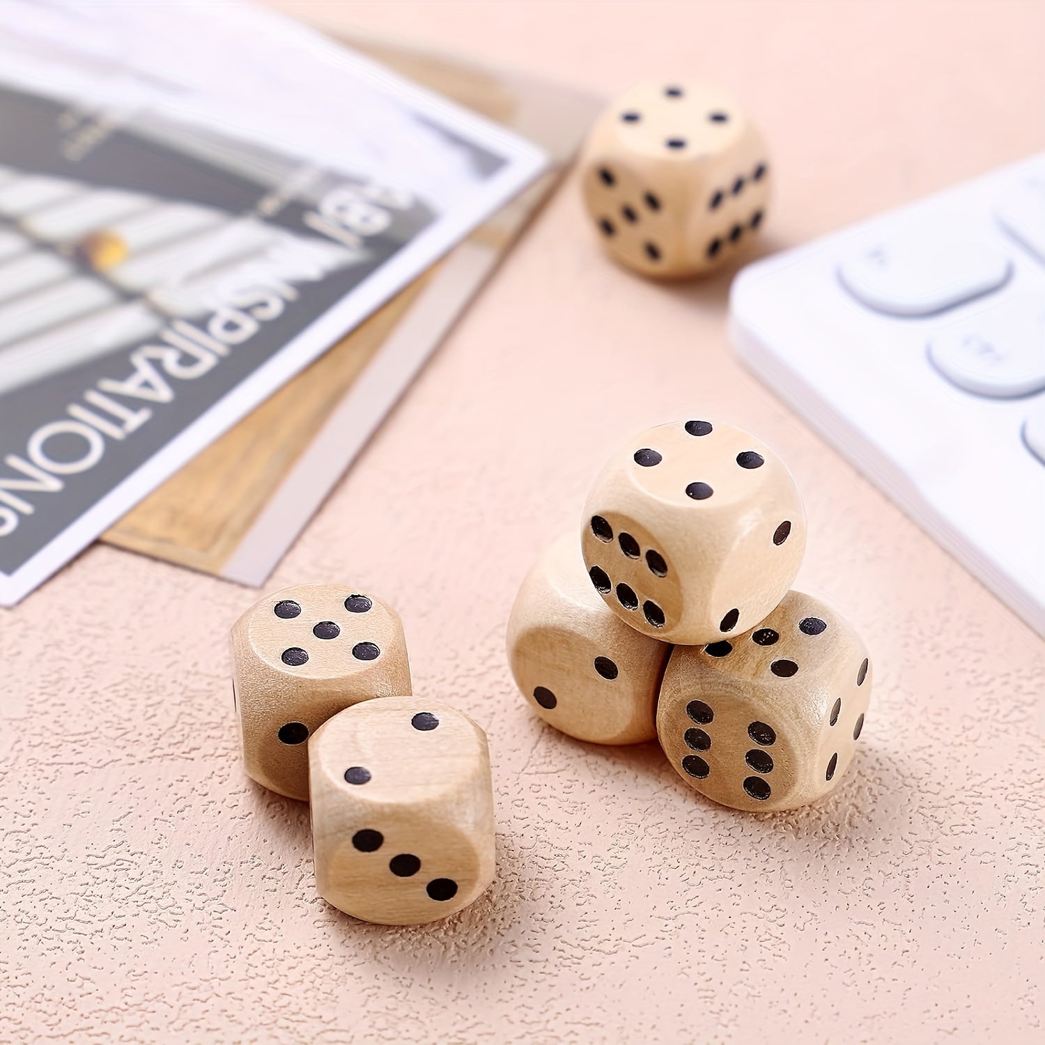 10pcs Wooden Dice 6 sided Wooden Dice For Table Game Family Party