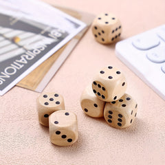 10pcs Wooden Dice 6 sided Wooden Dice For Table Game Family Party