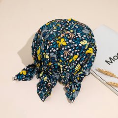 Colorful Butterfly Working Cap Hat Adjustable Tie Back For Woman