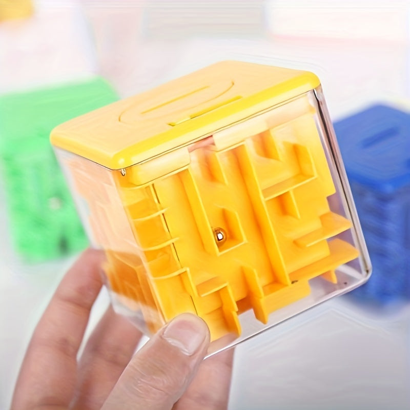 3D Stereo Maze Piggy Bank Puzzle Gift