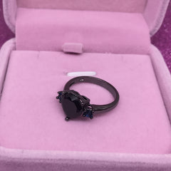 Heart shaped Zircon Couple Ring