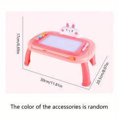 Kids Erasable Drawing Board with Storage Pink & Green