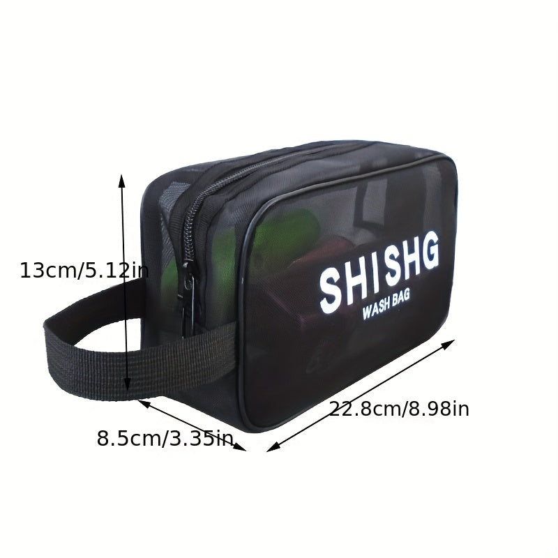 Travel Mesh Cosmetic Bag Toiletry Makeup Pouch Portable Storage Bag
