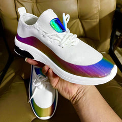 Women's Colorblock Sneakers Low Top Lace Up Walking Shoes