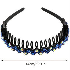 Rhinestone Bling Headband Hair Tie for Ladies Makeup Hair Band Wrap
