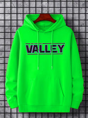 VALLEY Print Hoodie Men's Casual Graphic Pullover Hooded Sweatshirt