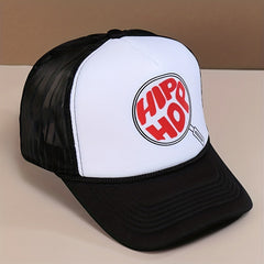 Racket Print Baseball Cap Hip Hop Mesh Trucker Hat