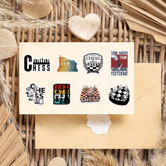 50pcs Cartoon Chess Game Series Stickers for Laptop Helmet Water Cup Decoration