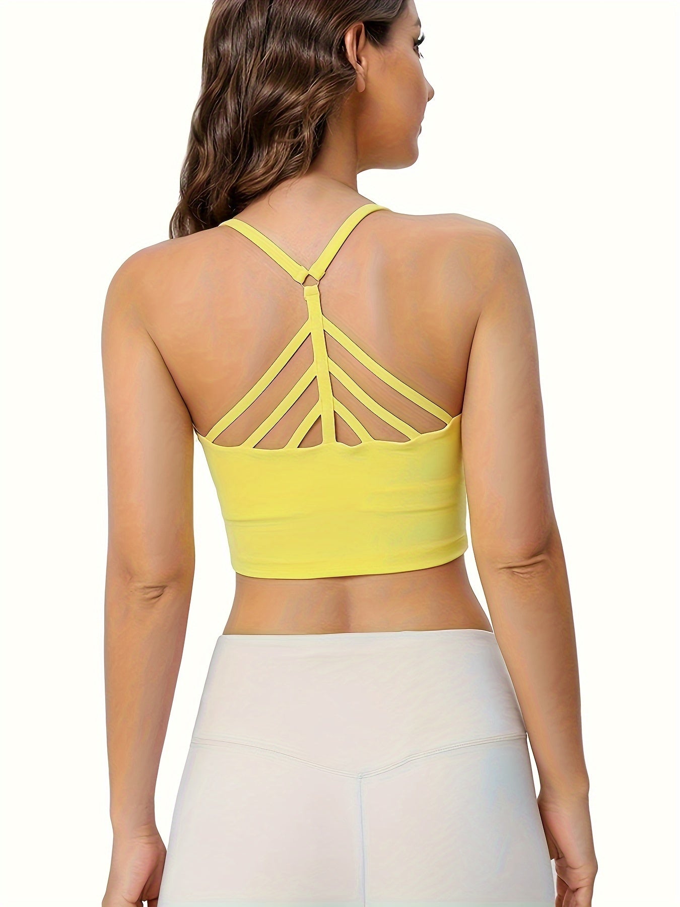 Solid Round Neck Sports Tank Top Women's Activewear