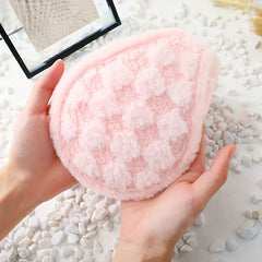 Women's Plush Earmuffs Soft Checkered Pattern Windproof & Warm Fit Cold Weather