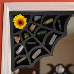Gothic Spider Web Crystal Holder Shelf