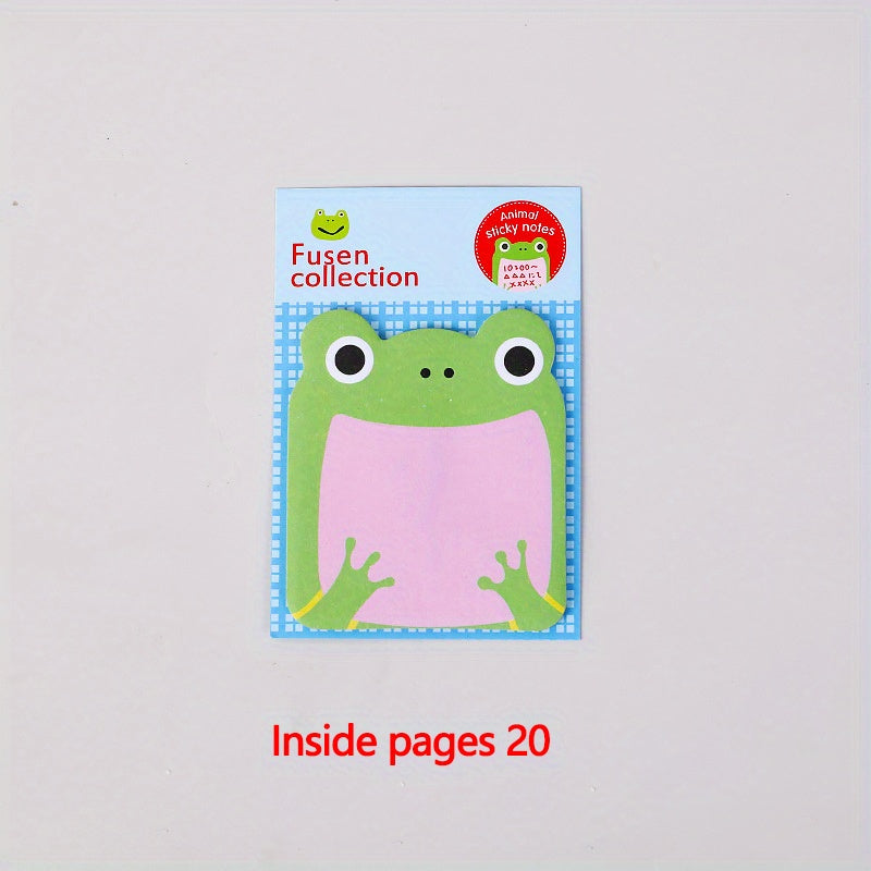 20 Sheets Animal Sticky Notes Cute Animal Memo Pads for Office Use