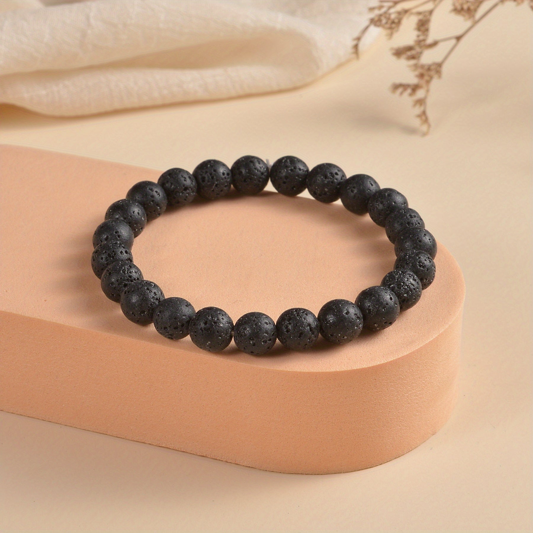 8mm Healing Stone Beaded Bracelet Natural Stretch Bracelet
