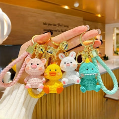 Resin Bunny Pig Dinosaur Keychain Bag Charm Car Keyring Pendant