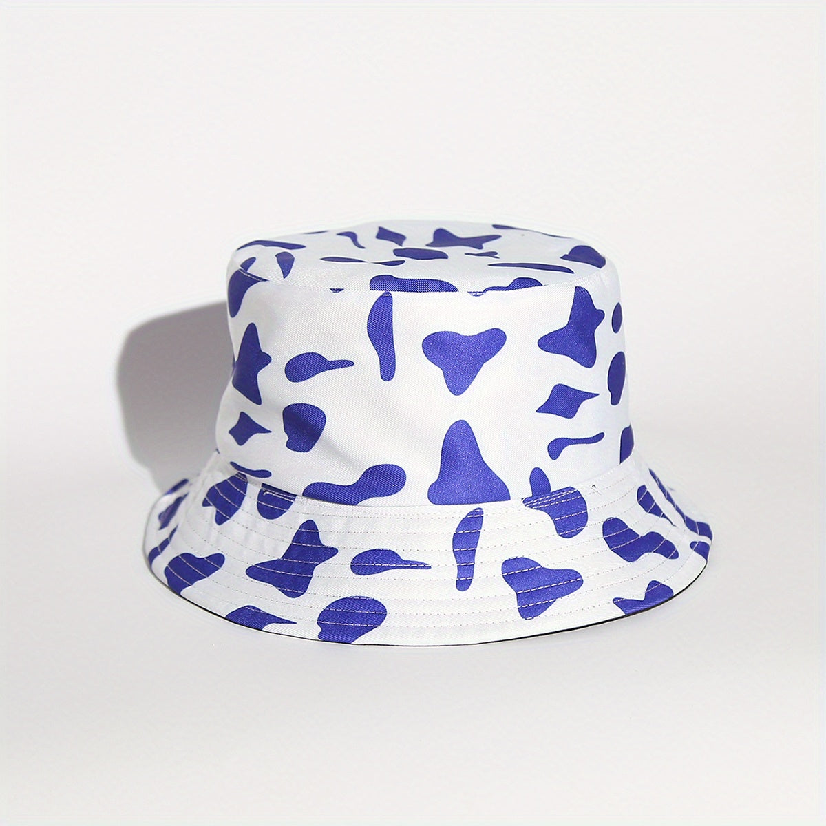 Children's Cow Pattern Double-sided Sun Hat for Outdoor Travel