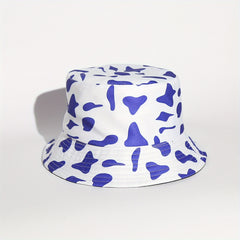 Children's Cow Pattern Double-sided Sun Hat for Outdoor Travel