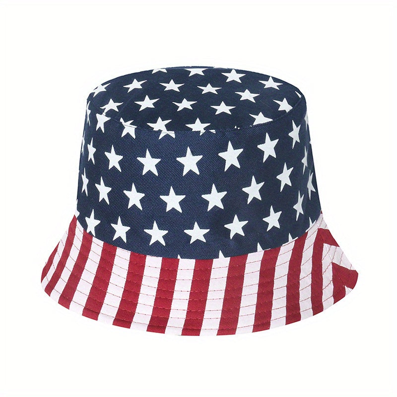 American Flag Pattern Hat Lightweight and Breathable Fisherman Hat Bucket Hat