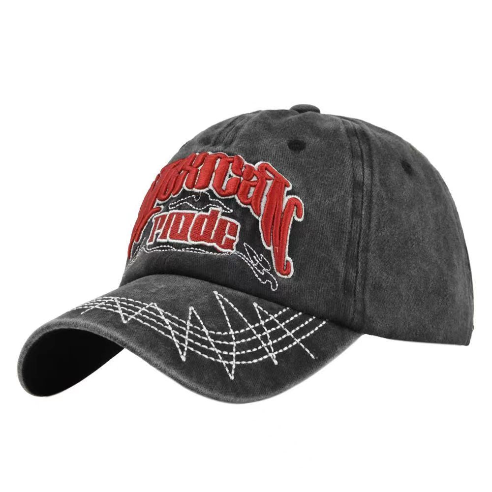 Embroidered Letter Adjustable Sun Hat Baseball Cap