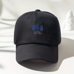 Solid Color Flag Baseball Cap Sun Hat for Men Women