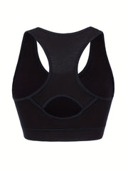  Sports Bra Racer Back Tank Bra with Removable Pads