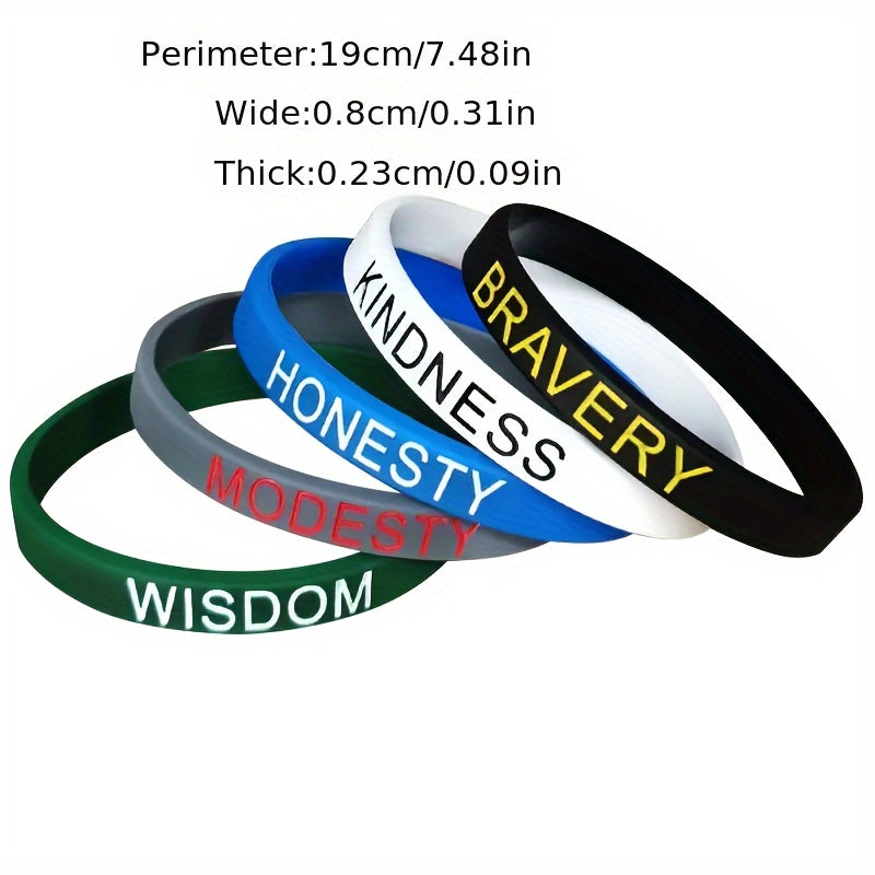 3pcs Inspirational Positive Energy Bracelet Student Couple Sports Bracelet